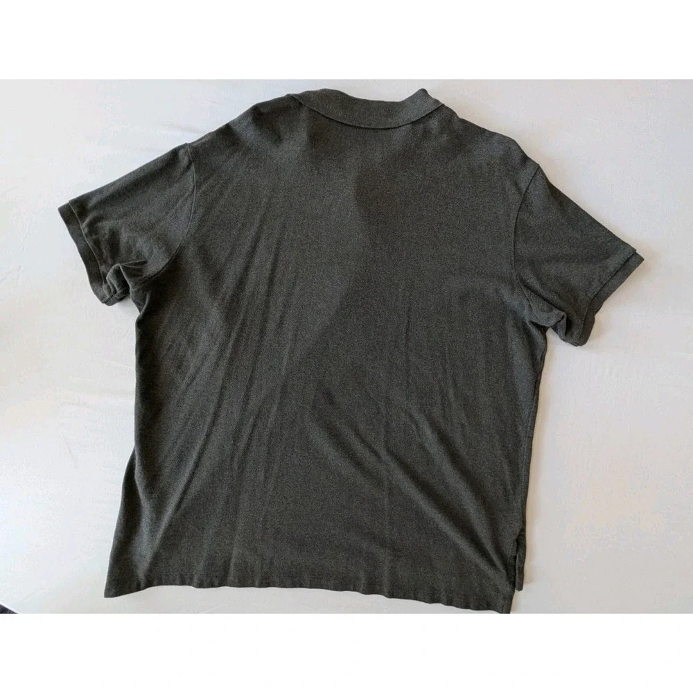 Polo Ralph Lauren Mens XXL Custom Fit Gray Shirt Sleeve Polo Shirt Purple Pony